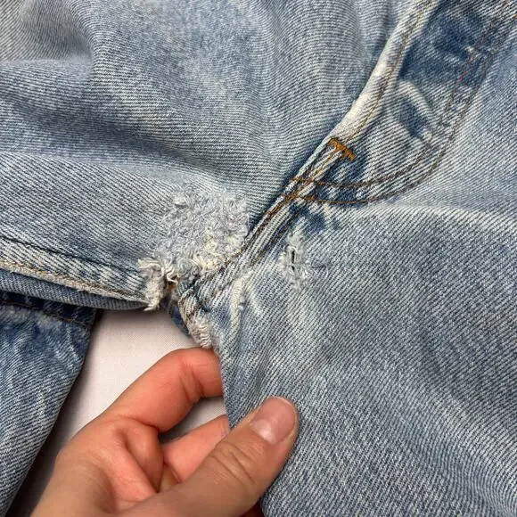 Vintage 80s Levi's 501 Distressed Straight Leg Jeans 33x32.5 Made in USA